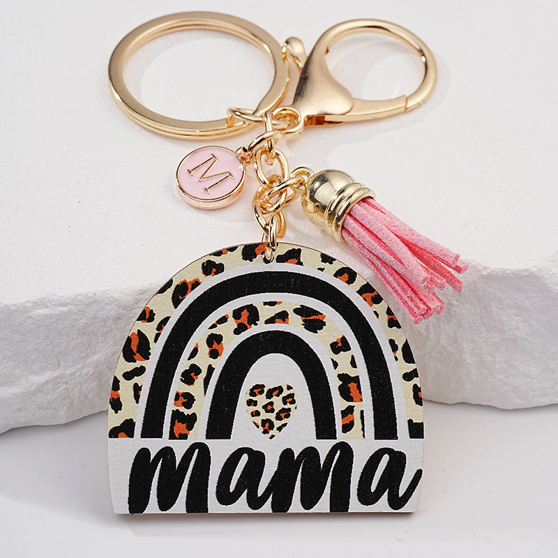 Día de la madre al por mayor Rainbow Gift Metal Keychain